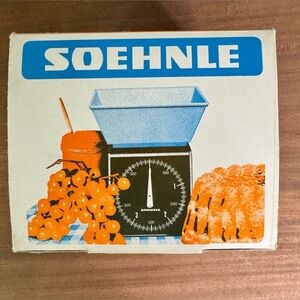 SOEHNLE Vintage Space Age Rare Orange Kitchen Scale Capacity 5 Kilo West Germany